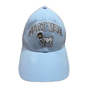 GOAT USA Strapback Hats Caps Baby Sky Blue Cotton Adjustable OSFA EMBROIDERED
